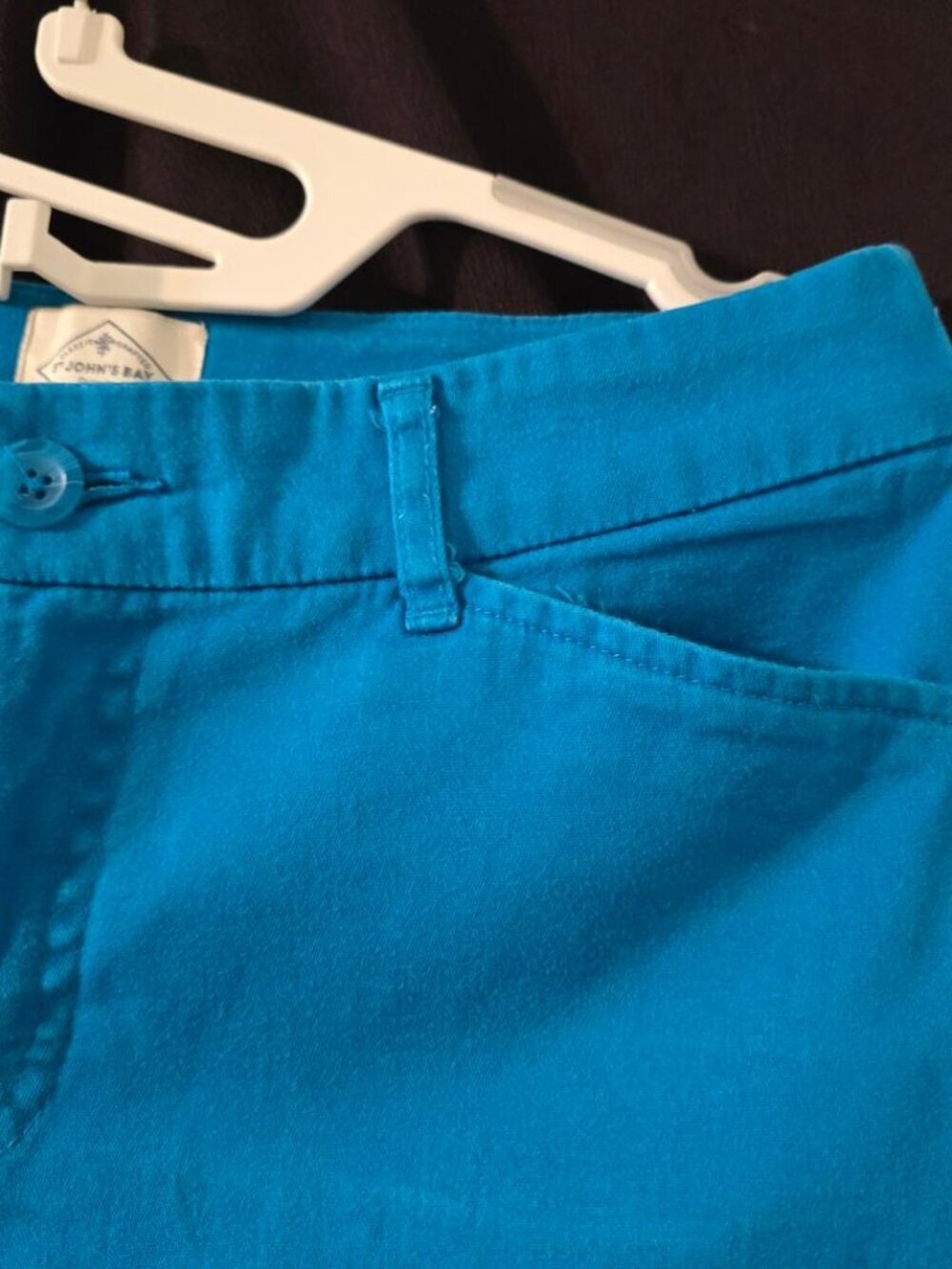 8 St Johns Bay Capri Pants Women's Turquoise Dream Mid Rise Rinse View 2